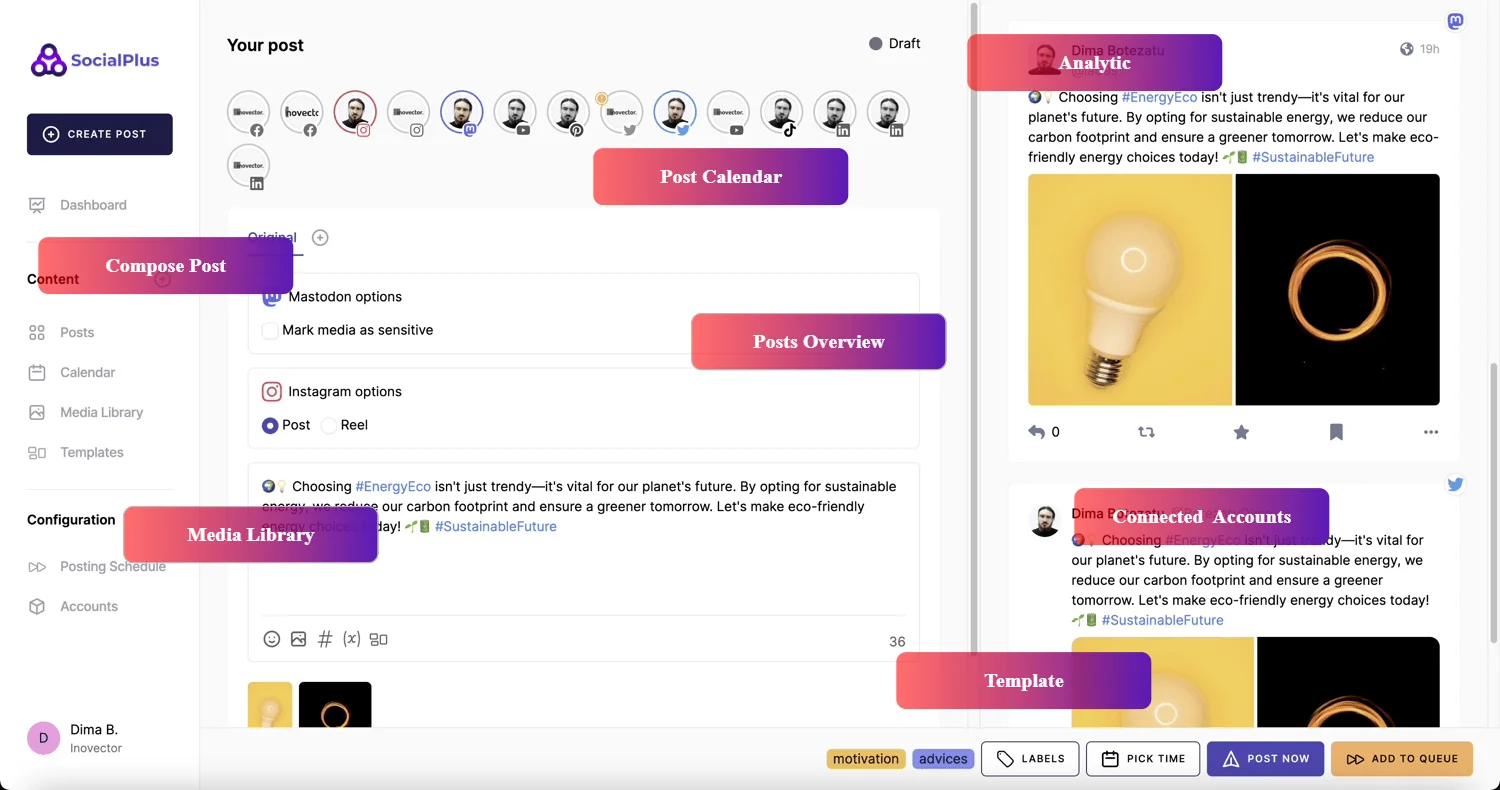 Gratis AI Sociale Media Beheer Tool - SocialPlus AI